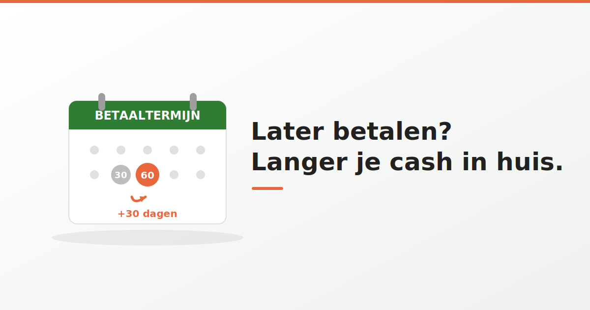 Illustratie bij: Later betalen aan je leverancier — mét premie